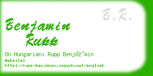 benjamin rupp business card